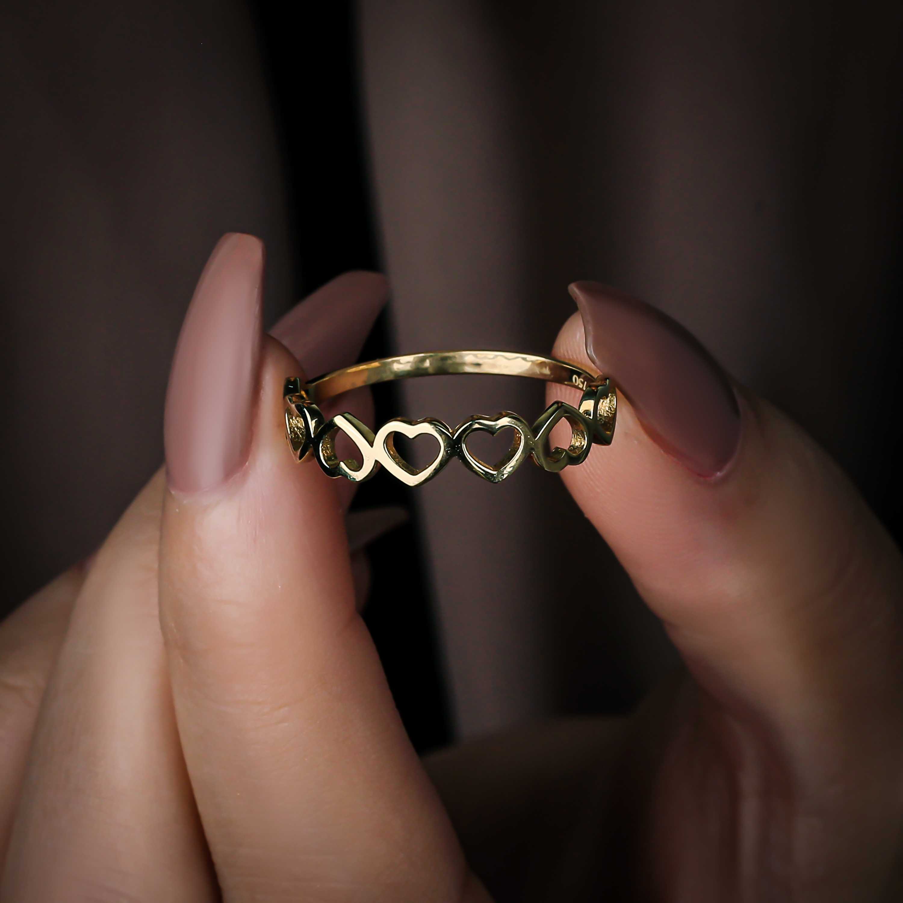 18 karat gold ring, Turkish made - (H-0584)